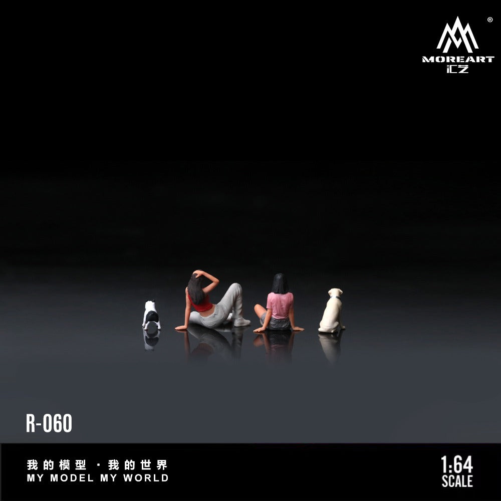 (Pre-Order) (MO223060) Dog Walking Girl figurine set (RESIN)