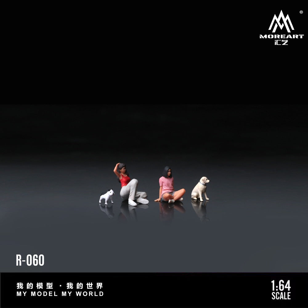 (Pre-Order) (MO223060) Dog Walking Girl figurine set (RESIN)