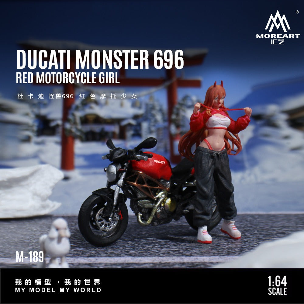 (Pre-Order) (MO222189) Ducati Monster 696 with Red Girl figurine