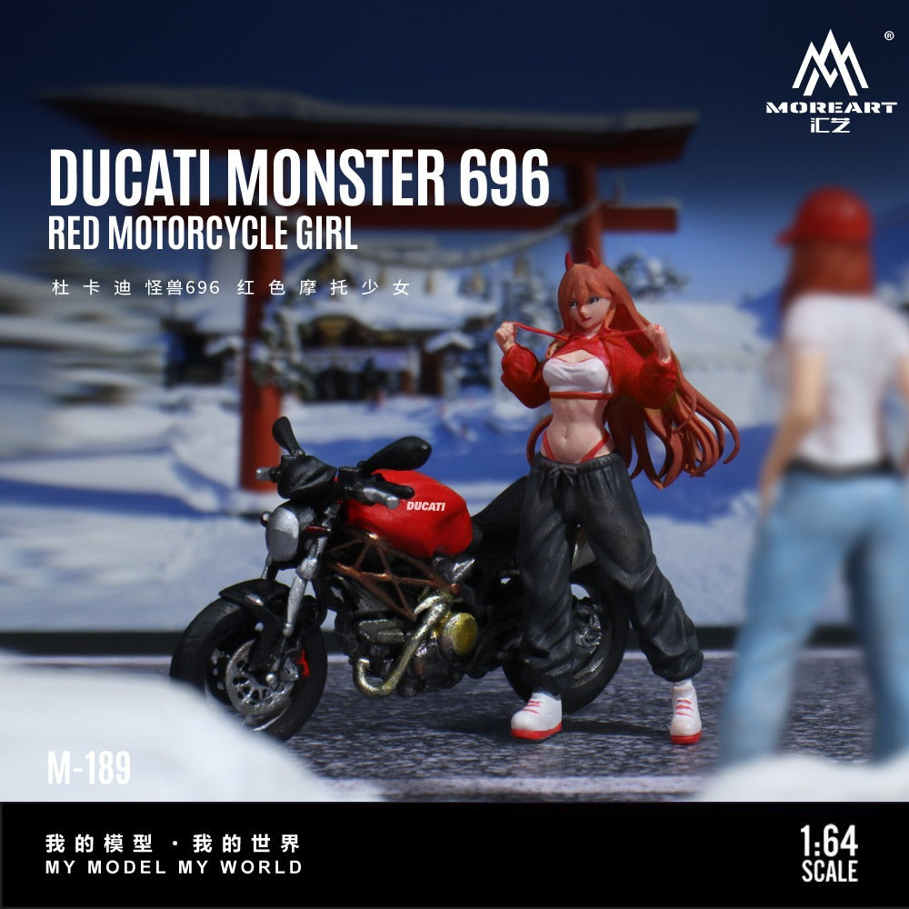 (Pre-Order) (MO222189) Ducati Monster 696 with Red Girl figurine