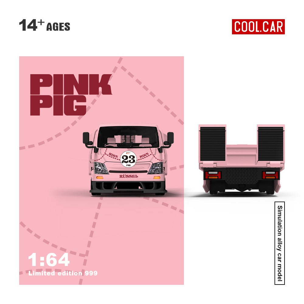 (Pre-Order)(CC647223) H300 Flatbed Transport Trailer - Pink Pig Livery