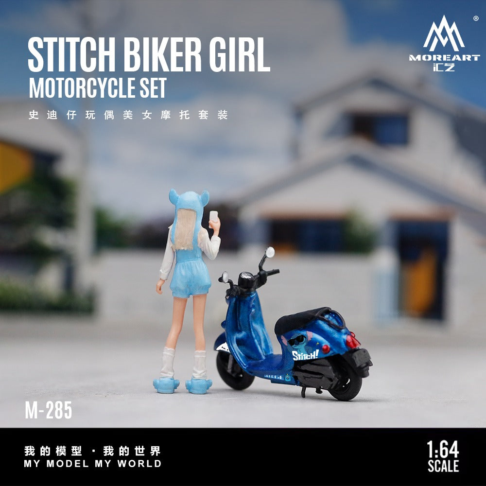 (Pre-Order)(MO222285) Stitch Biker Girl - Motorcycle Set