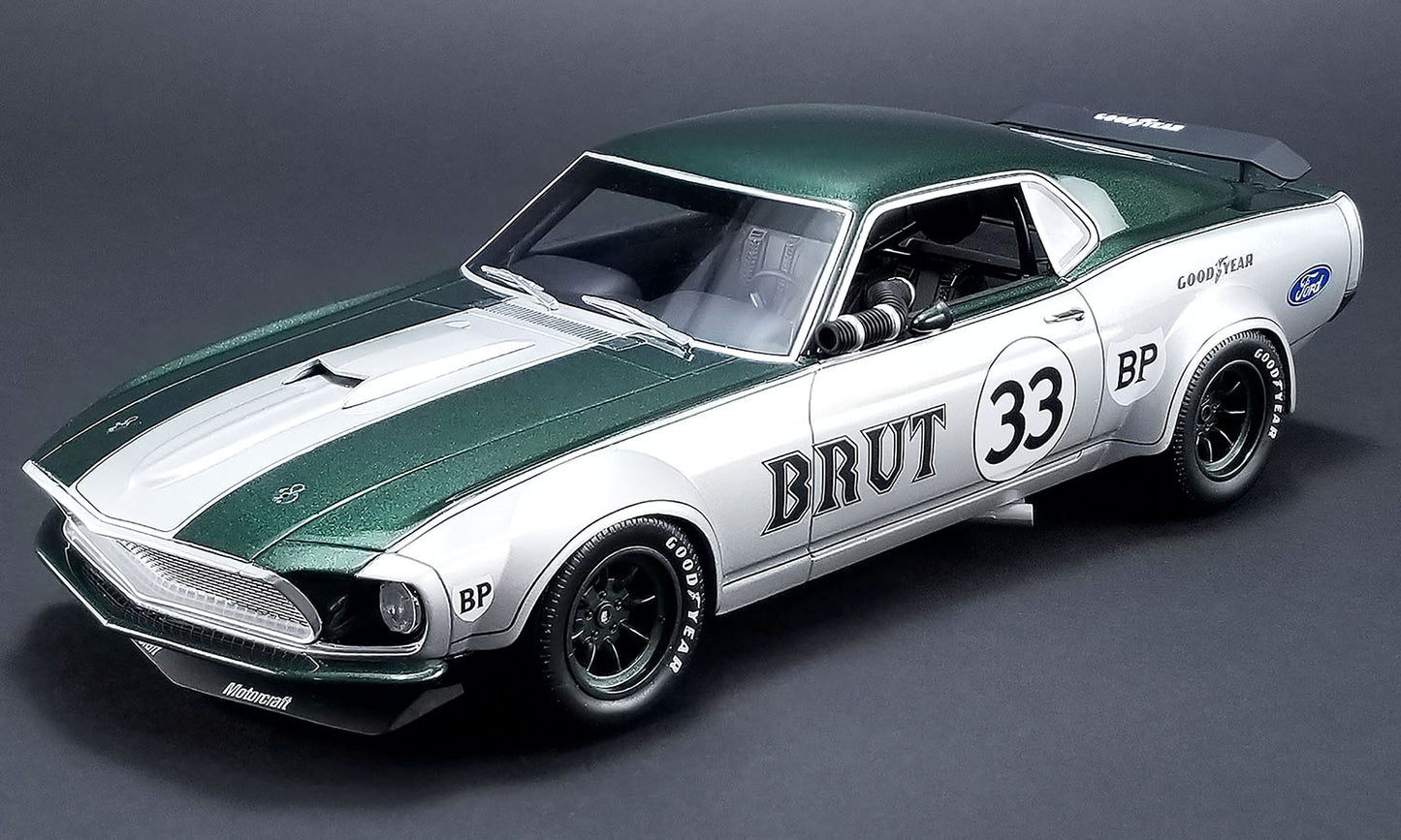 (RAR18002) 1:18 - #33 Brut 1969 Ford Boss 302 Trans Am Mustang (RESIN)