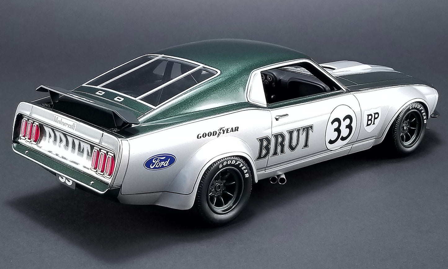 (RAR18002) 1:18 - #33 Brut 1969 Ford Boss 302 Trans Am Mustang (RESIN)