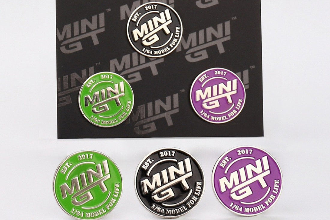 (Pre-Order) (MGTOM034) Mini GT Metal Emblem Set (Black Purple Green)