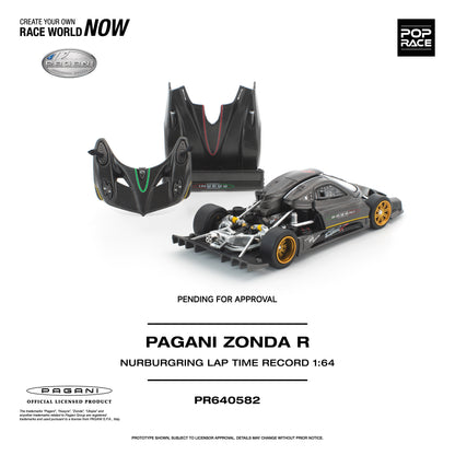 POP RACE 1:64 Pagani Zonda R Nurburgring Lap Time Record (PR640582) - Detailed Engine View
