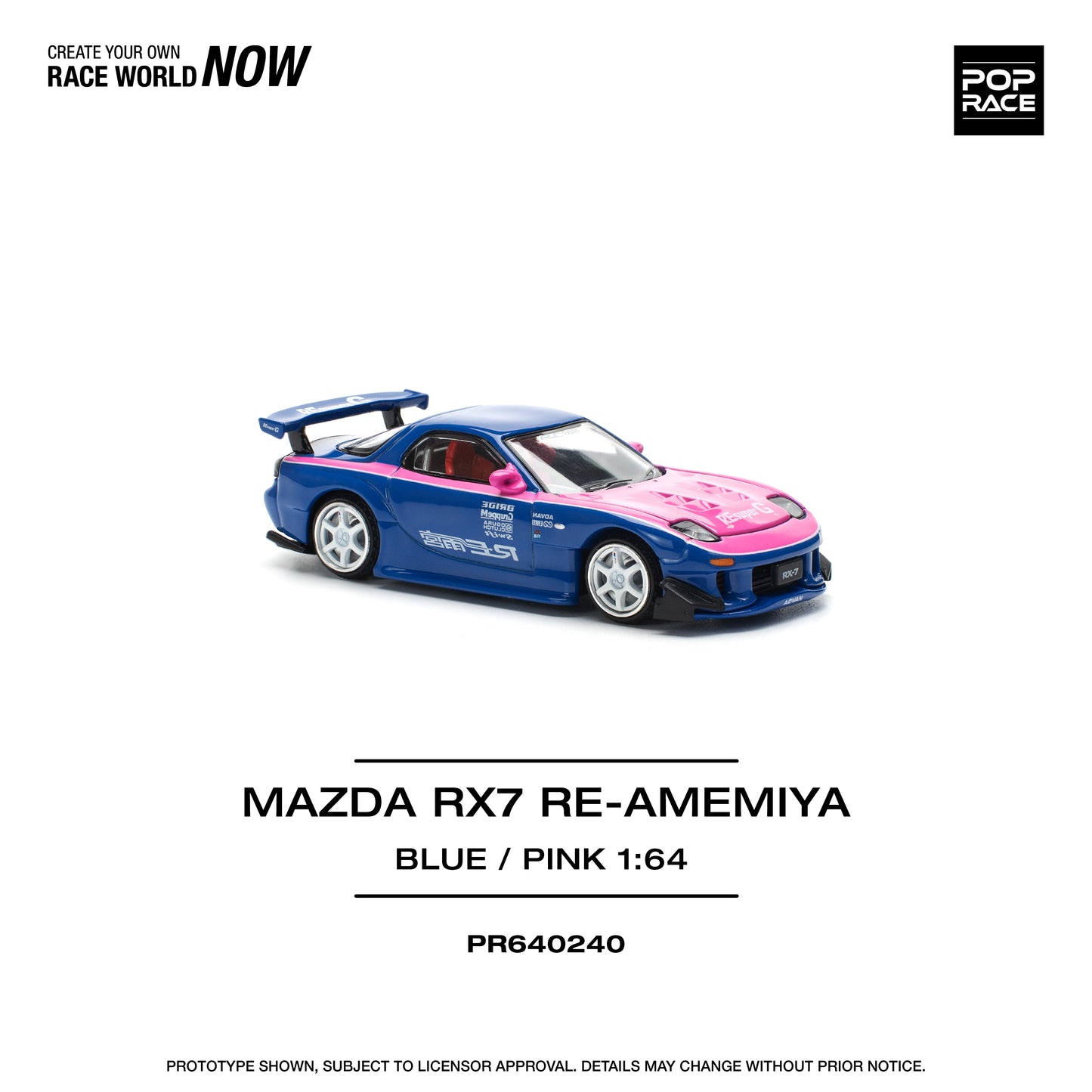 (Pre-Order) (PR640240) MAZDA RX7 RE-AMEMIYA - BLUE/PINK