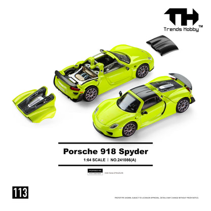 (Pre-Order) (241086(A)) - Porsche 918 Spyder - Acid Green