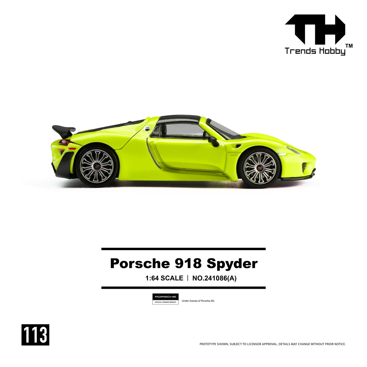 (Pre-Order) (241086(A)) - Porsche 918 Spyder - Acid Green
