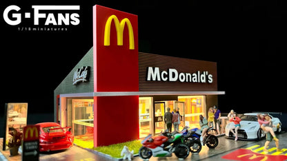 (710033) - G-Fans 1:64 McDonald's Building Diorama