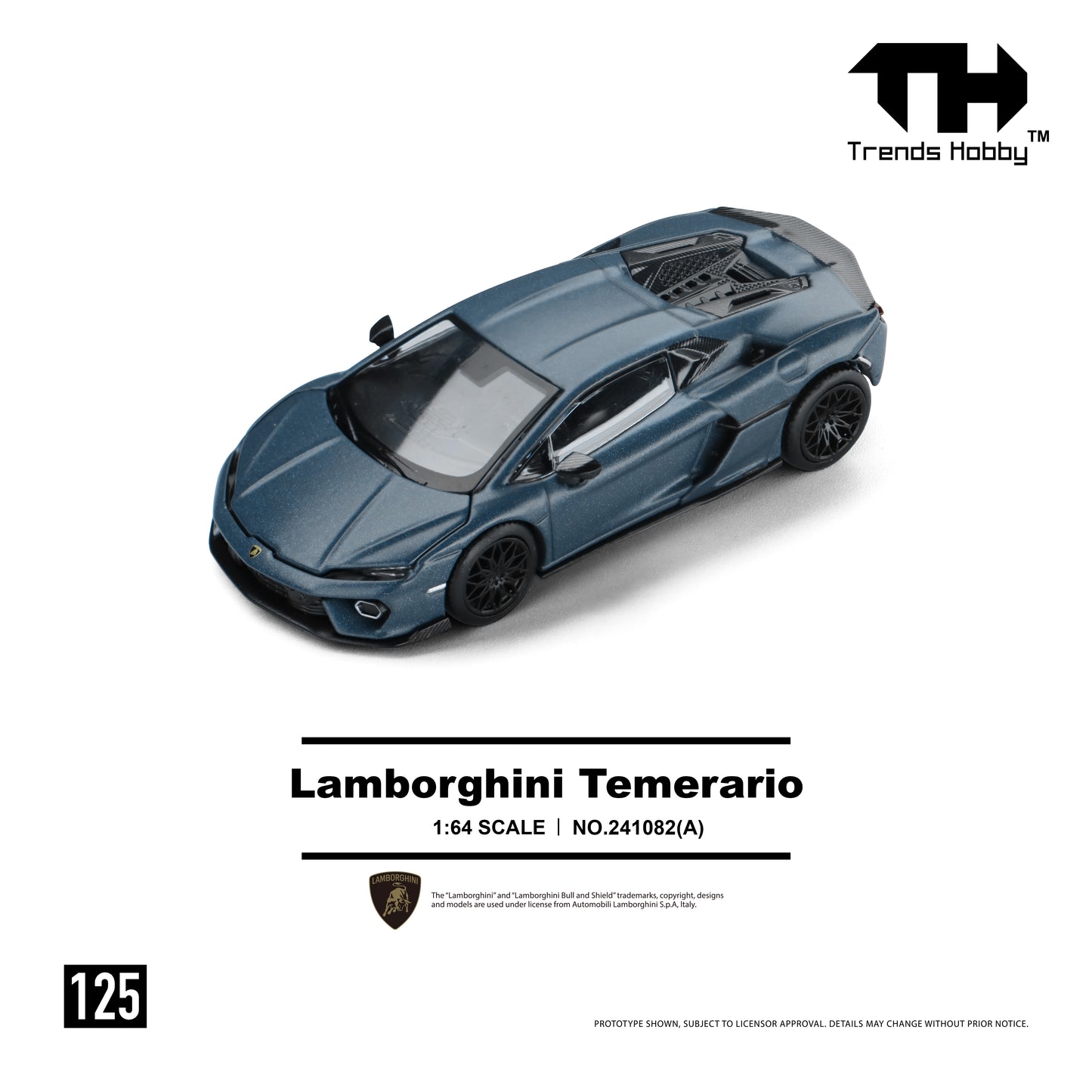 (Pre-Order) 241082(A) Trends Hobby 1/64 Lamborghini Temerario- Matte Blue