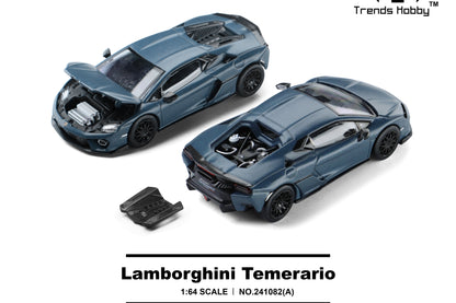 (Pre-Order) 241082(A) Trends Hobby 1/64 Lamborghini Temerario- Matte Blue
