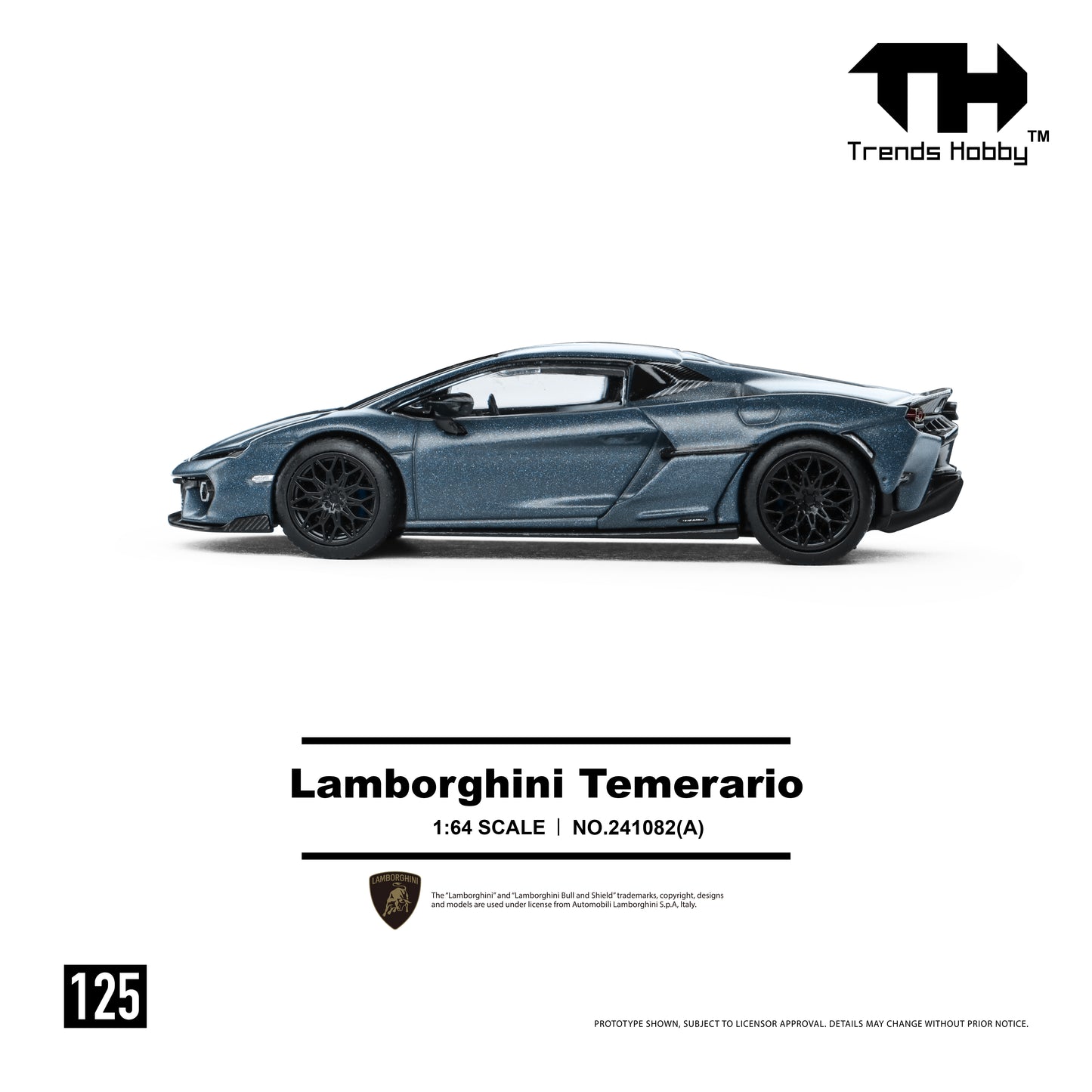 (Pre-Order) 241082(A) Trends Hobby 1/64 Lamborghini Temerario- Matte Blue