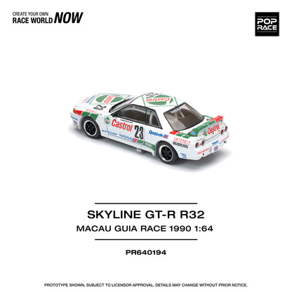 (Pre-Order) PR640194 Nissan Skyline GT-R R32 MACAU GUIA RACE 1990 WINNER