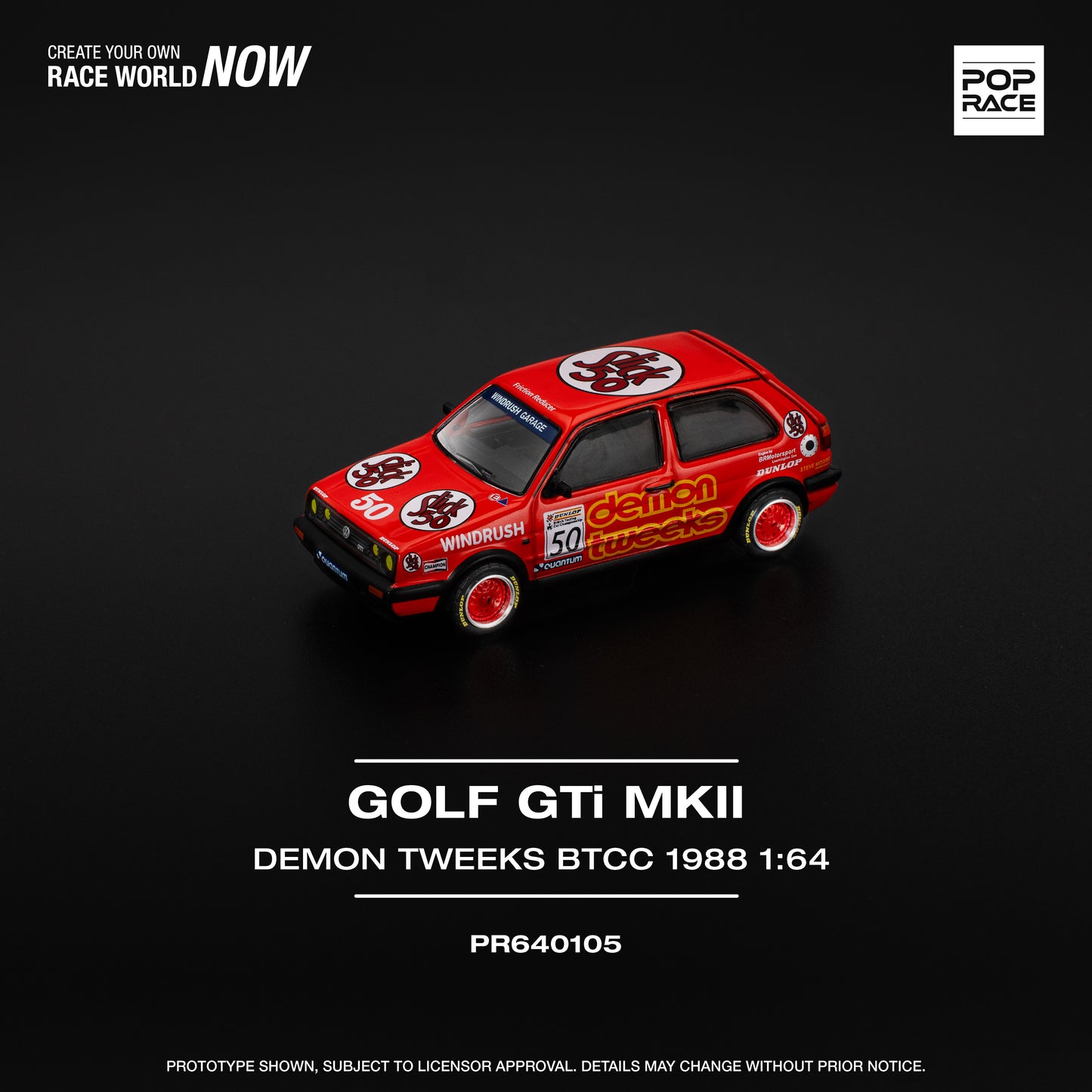 (Pre-Order) (PR640105) GOLF GTI MkII - TEAM DEMON TWEEKS BTCC 1988