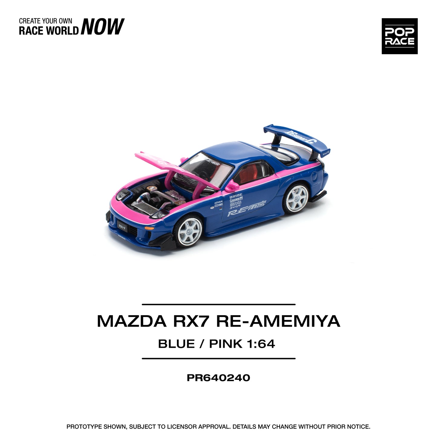 (Pre-Order) (PR640240) MAZDA RX7 RE-AMEMIYA - BLUE/PINK