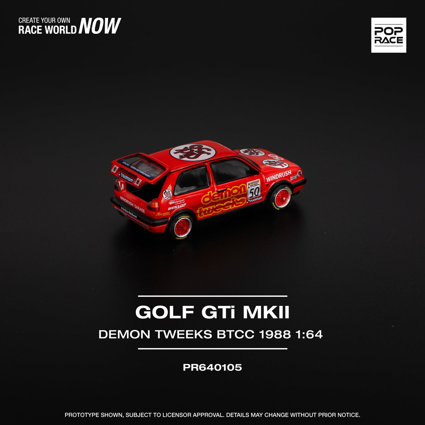 (Pre-Order) (PR640105) GOLF GTI MkII - TEAM DEMON TWEEKS BTCC 1988