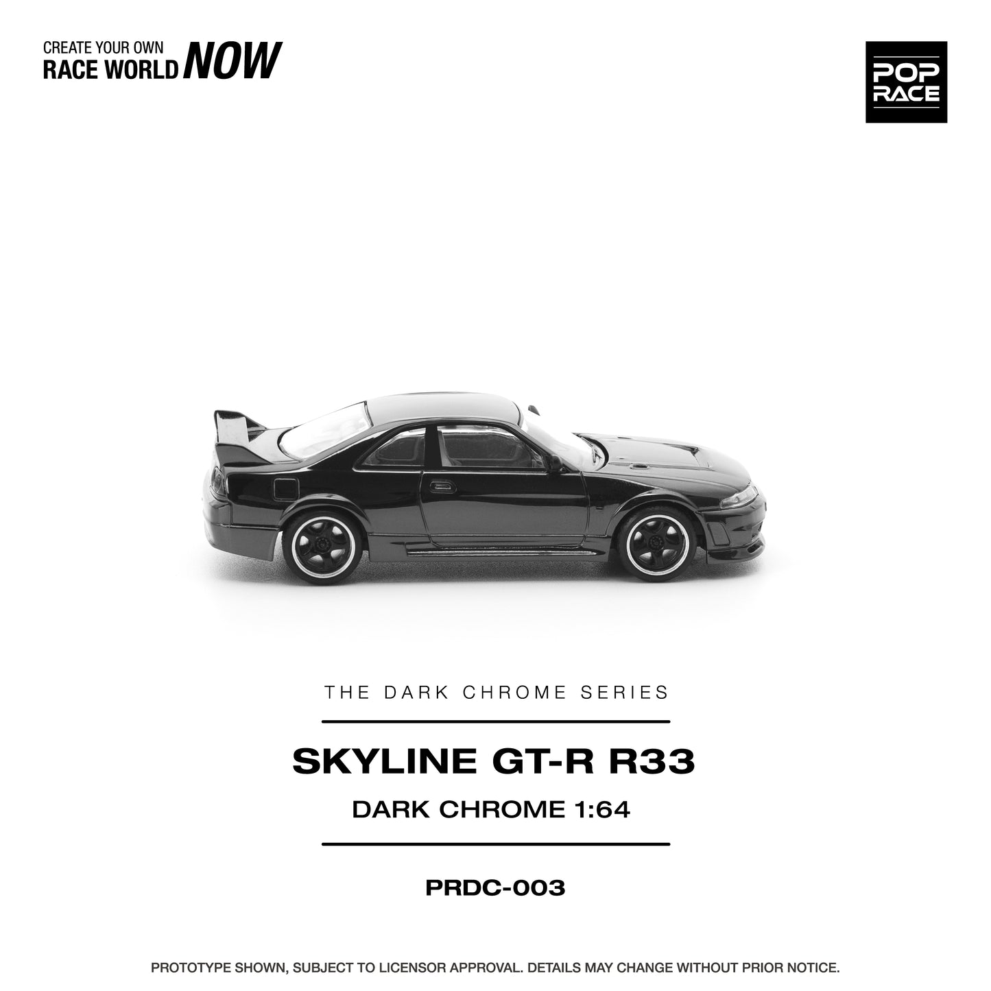 Pre-Order) (PRDC003) R33 GT-R DARK CHROME