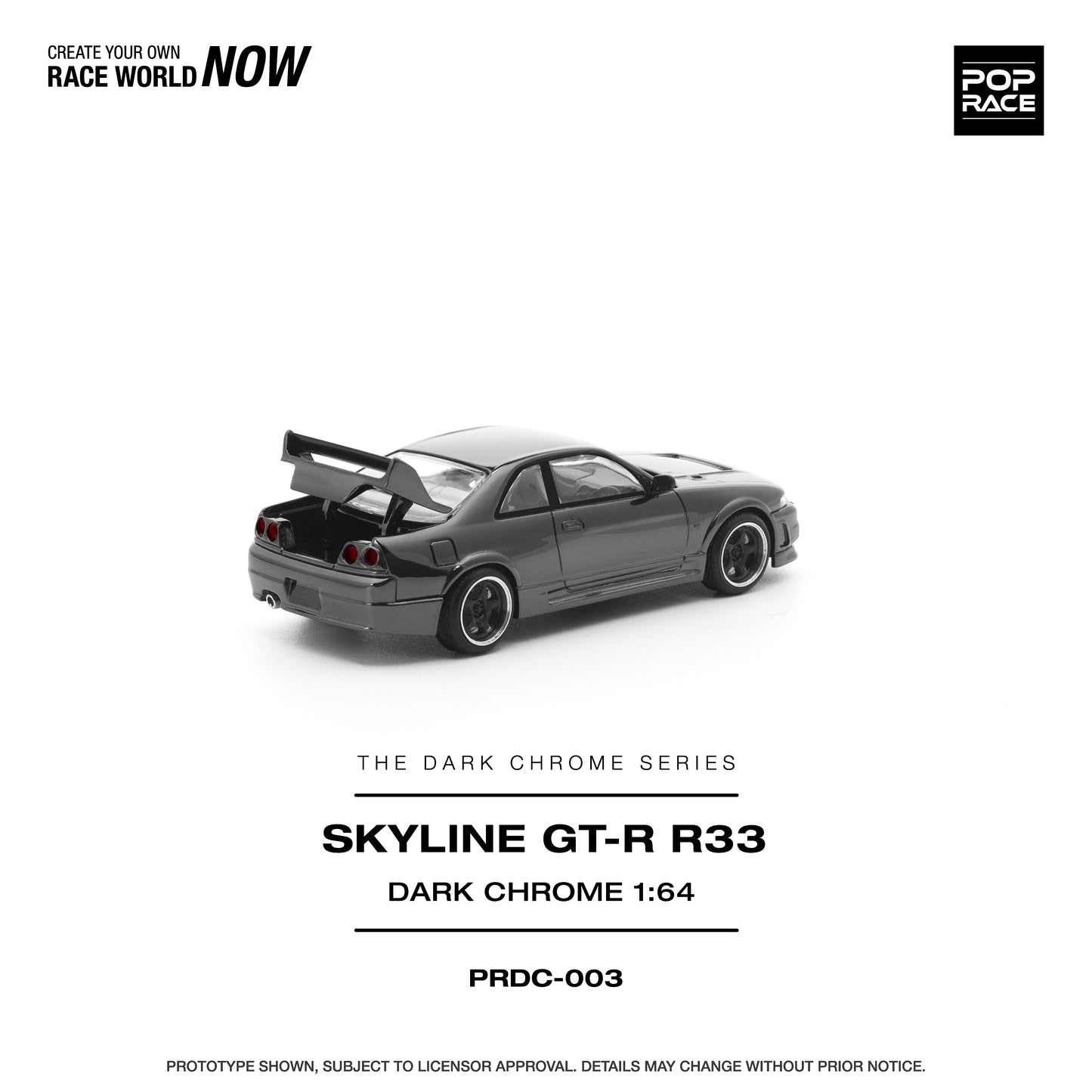 Pre-Order) (PRDC003) R33 GT-R DARK CHROME