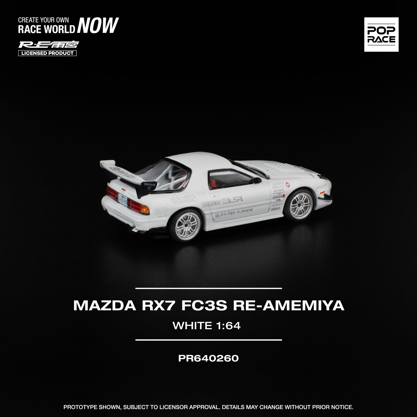 (Pre-Order) (PR640260) MAZDA RX7 FC3S RE-AMEMIYA (WHITE)