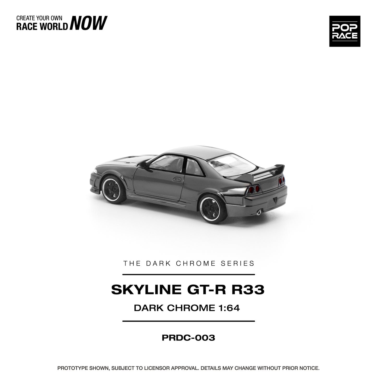 Pre-Order) (PRDC003) R33 GT-R DARK CHROME