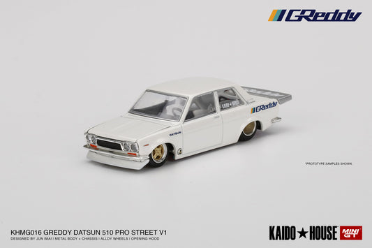 (KHMG016) Datsun 510 Pro Street GREDDY Pearl White