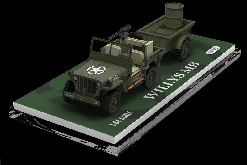 (TM643702-2) TimeMicro 1:64 - Willys Trailer Version