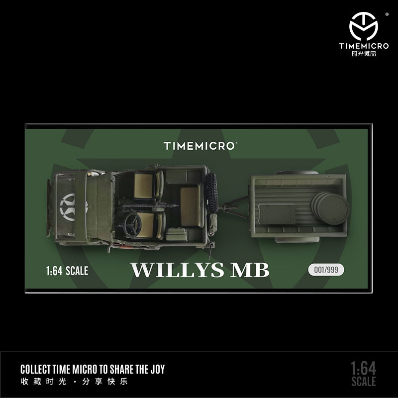 (TM643702-2) TimeMicro 1:64 - Willys Trailer Version