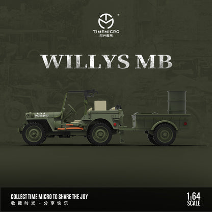(TM643702-2) TimeMicro 1:64 - Willys Trailer Version