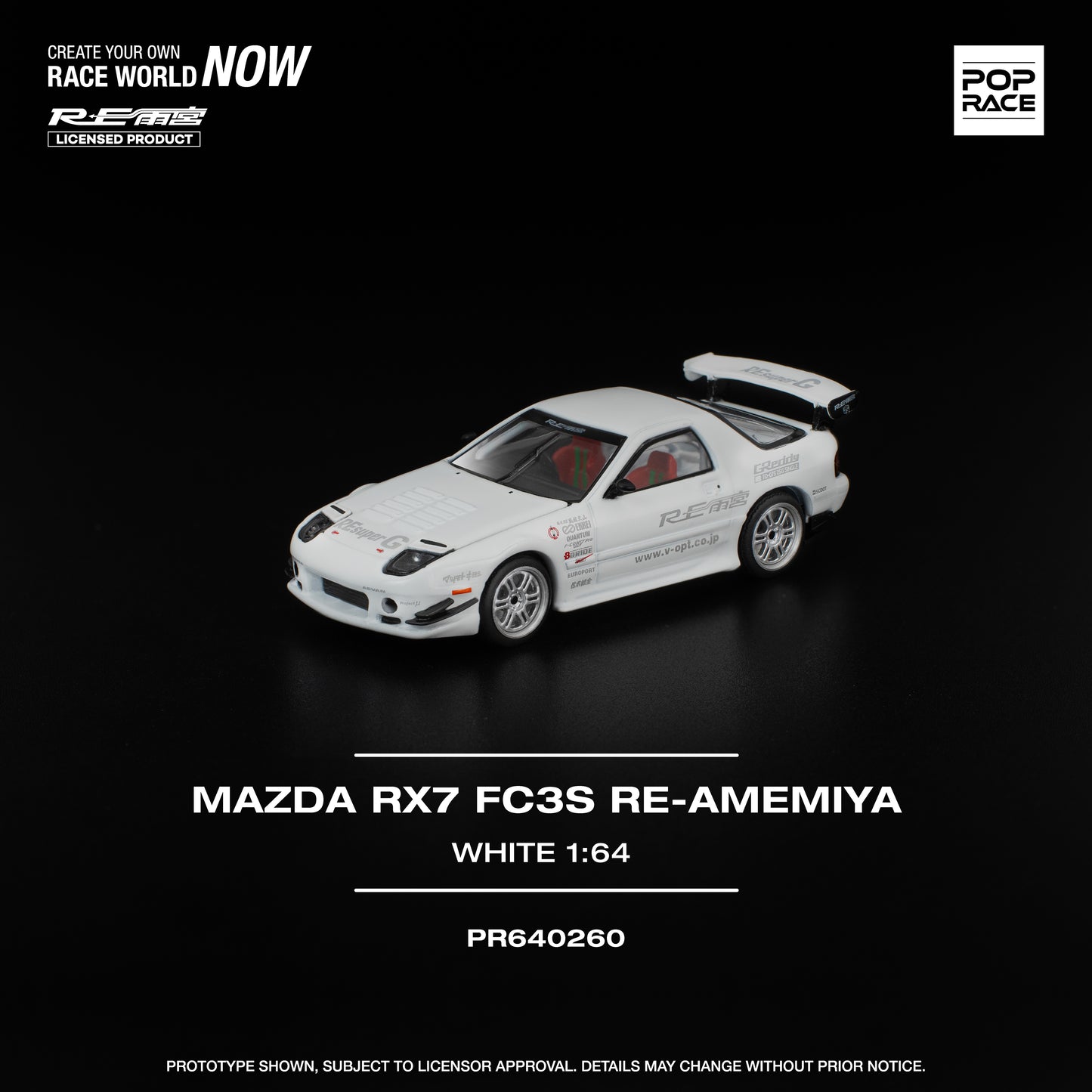 (Pre-Order) (PR640260) MAZDA RX7 FC3S RE-AMEMIYA (WHITE)