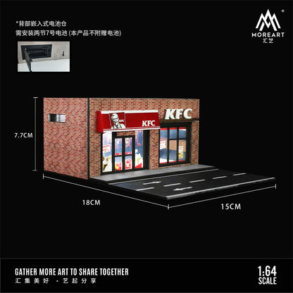 (MO941108) MoreArt 1:64 KFC Lighting Integrated Scene