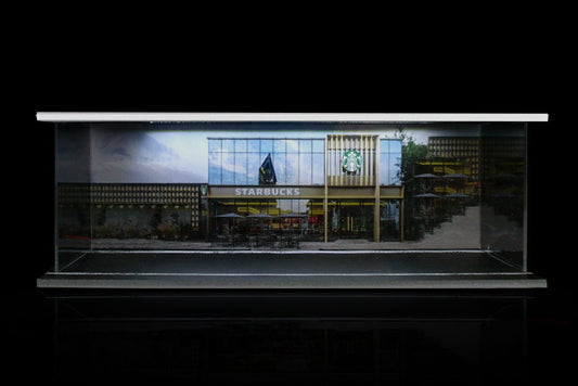 (MO914201) MoreArt 1:64 Starbucks Themed Parking Lot Light Version