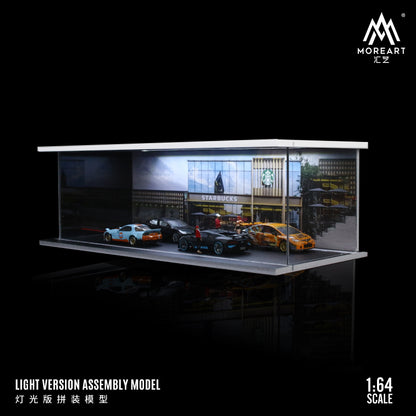(MO914201) MoreArt 1:64 Starbucks Themed Parking Lot Light Version