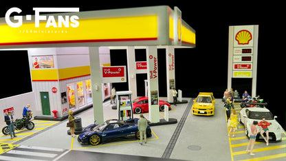 (710035) - G-Fans 1:64 Shell Gas Station Diorama