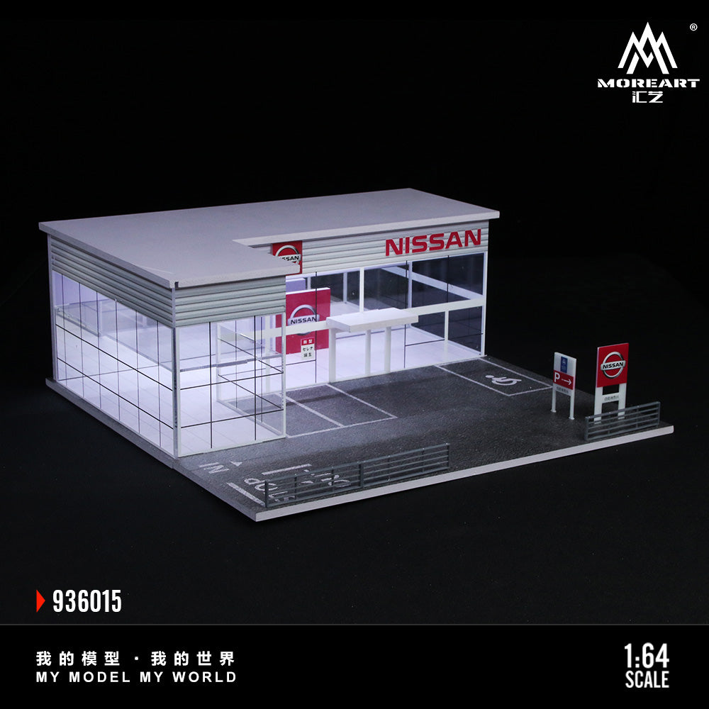 (MO936015) MoreArt 1:64 scale double-layer Nissan showroom simulation model