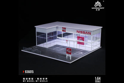 (MO936015) MoreArt 1:64 scale double-layer Nissan showroom simulation model
