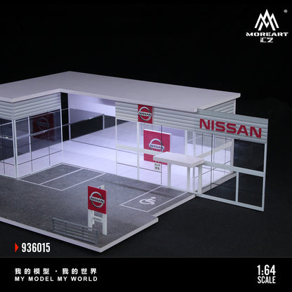 (MO936015) MoreArt 1:64 scale double-layer Nissan showroom simulation model