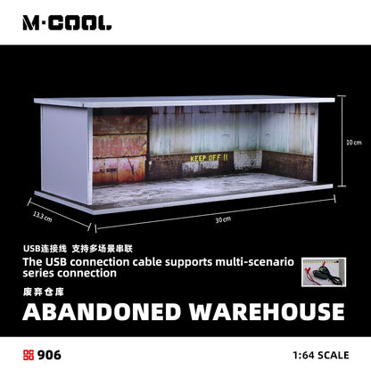(MC914906) M·COOL 1:64 B-Abandoned Warehouse Assembly Scene-with Lighting