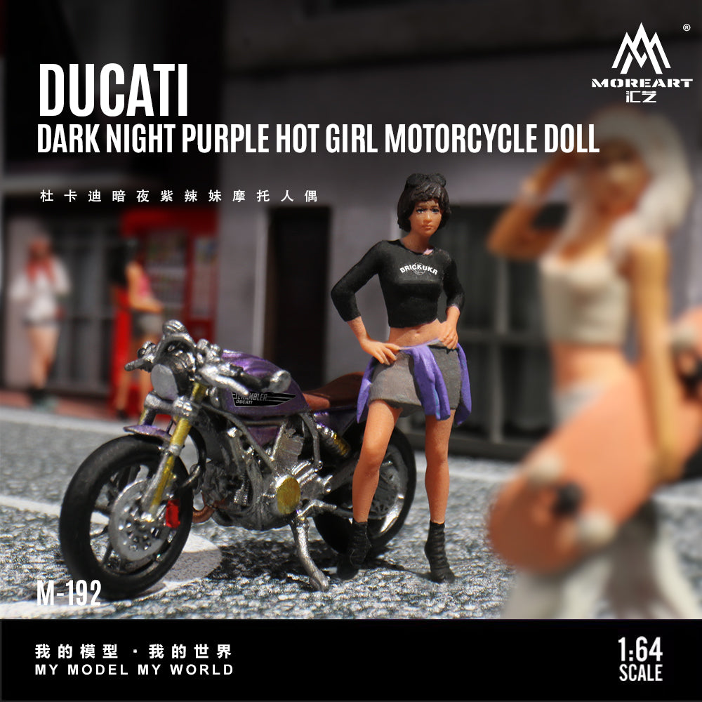 (MO222192) - Ducati Dark Purple Motorcycle Figure