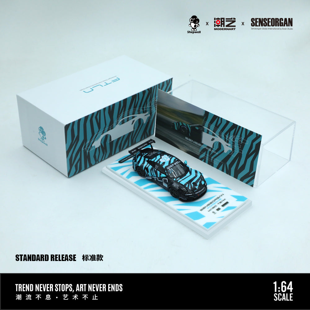 Modernart x Shepwell x Senseorgan - (MD647312) Porsche 911 CUP Gray & Blue #22 (AIT release)