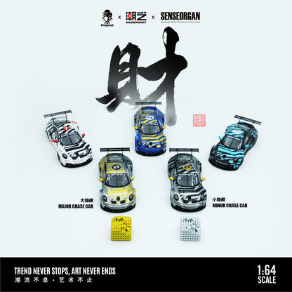 Modernart x Shepwell x Senseorgan - (MD647311) Porsche 911 CUP Black White #7 (AIT release)
