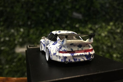 Flame - Porsche RWB 993 - Luminous Blue - Porcelain Pattern