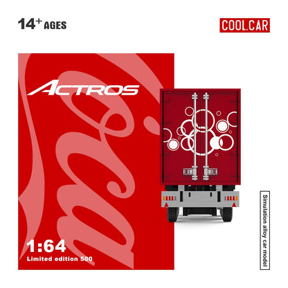 (Pre-Order)(CC646735) Mercedes-Benz Actros container truck (coca cola livery)