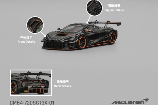 (Pre-Order)(CM64-720SGT3X-01) Mclaren 720SGT3X Black