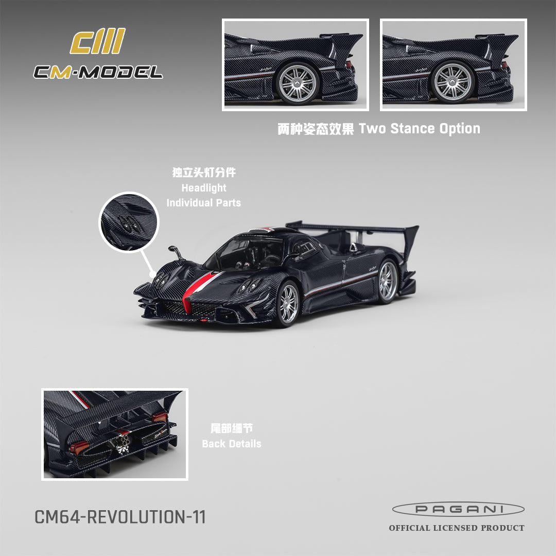 (Pre-Order)(CM64-REVOLUTION-11) Pagani Zonda Revlucion Navy Carbon Fiber