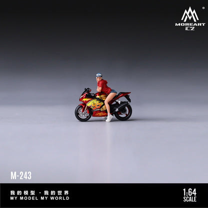 (Pre-Order) (MO222243) Mcqueen Suzuki Motorcycle with figurine