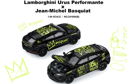 Lamborghini Urus Performante model cars with Jean-Michel Basquiat designs by Trends Hobby