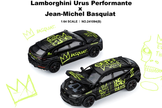Lamborghini Urus Performante model cars with Jean-Michel Basquiat designs by Trends Hobby