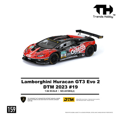 (Pre-Order) Trends Hobby 1/64 241083(J) Trends Hobby 1/64 Lamborghini Huracán GT3 EVO 2 DTM 2023 #19