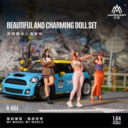 (MO223064) Beautiful Girl Doll Set (Resin)